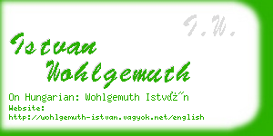 istvan wohlgemuth business card